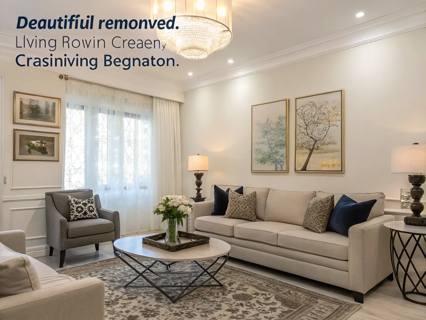 A high-quality photograph showcasing a recently completed residential renovation project by CLU Services LLC, highlighting the attention to detail and craftsmanship.